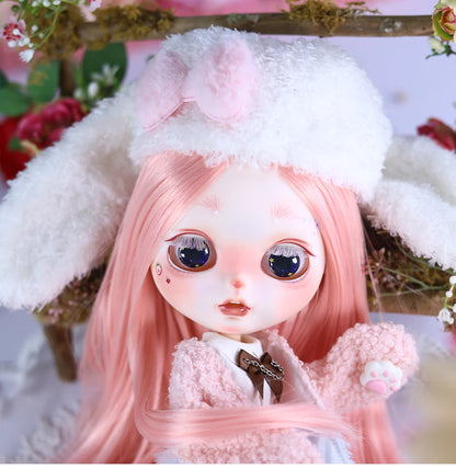 ICY DBS Blyth Plush Costume Girl BJD Animation Toys Cute Rabbit Set Girl Gift