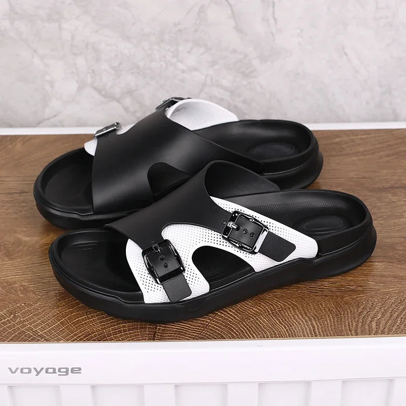 Summer Men Casual Sandals Outdoor Climbing Classic Roman Leather Beach Comfortable Trekking Hiking Fishing Fashion Slippers