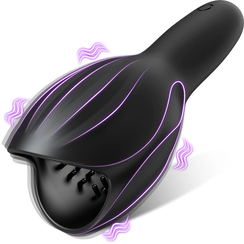 Male Masturbator Sex Toy Penis Vibrator - Vibrating Exerciser Glans Stimulater Massager Penis Trainer Stroker Adult Toy for Men