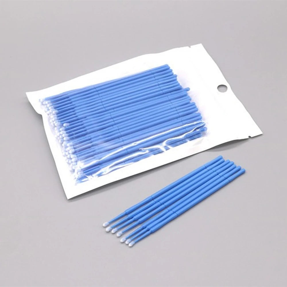 100pcs/lot Micro Brushes Make Up Eyelash Extension Disposable Eye Lash Glue Cleaning Brushes Free Applicator Sticks Makeup Tools