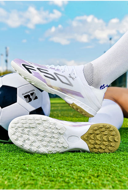 New Men Soccer Shoes Futsal Football Boots Sneakers Match Grass Cleats High-quality Non-Slip Indoor Hot-selling High-top Outdoor