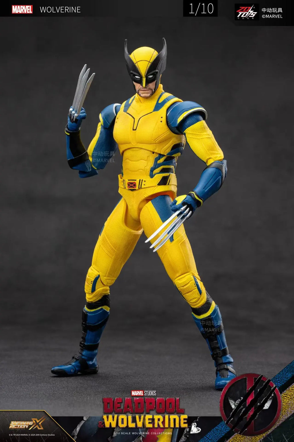 ZD Toys Deadpool & Wolverine Action Figure Deadpool 3 Movie Figure Toy Deadpool & Friend Collection Mode Statue Christmas Toys
