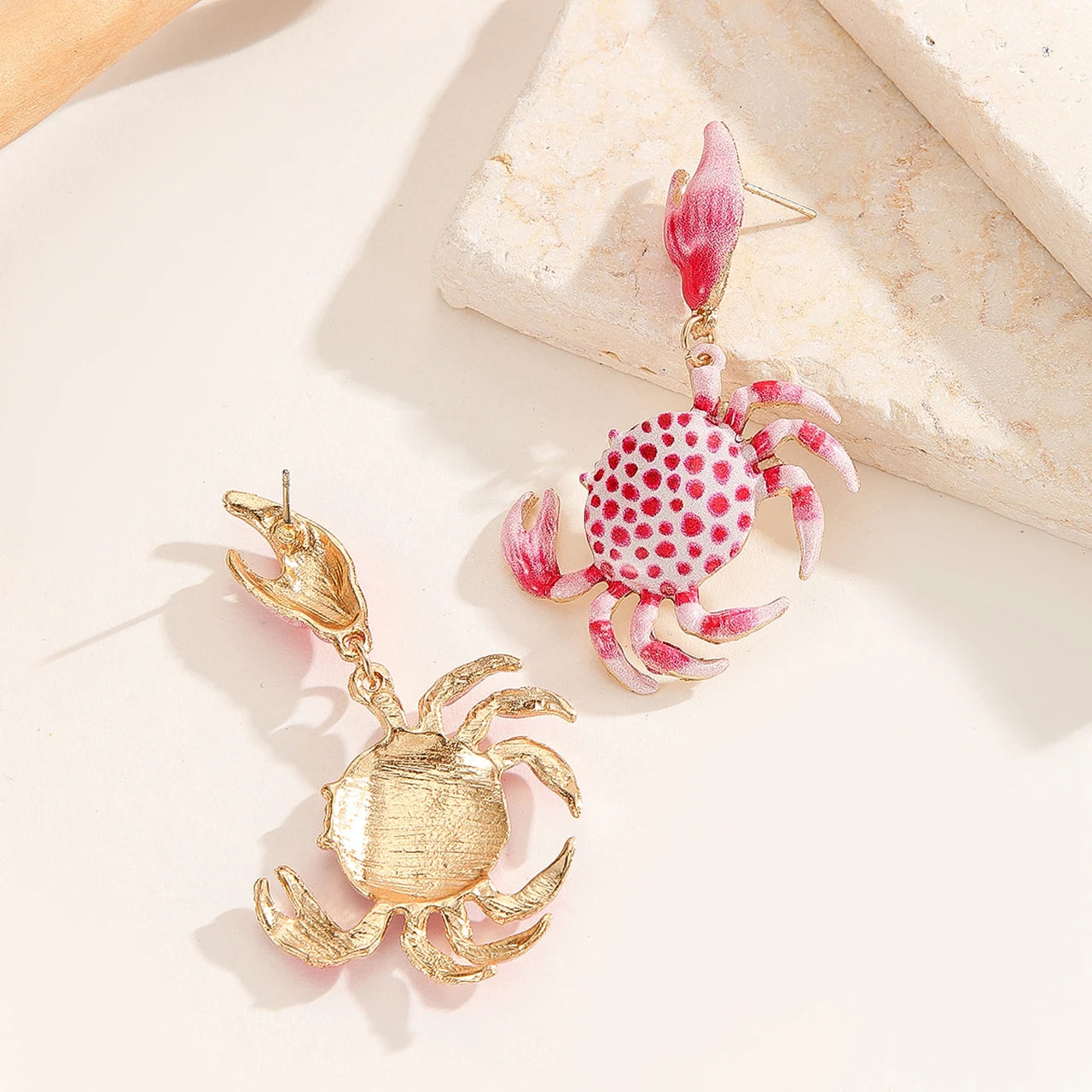 2025 Exaggerated Lobster Seashell Drop Earrings Bohemian Summer Beach Ocean Style Animal Colorful Crab Lobster Holiday Earring