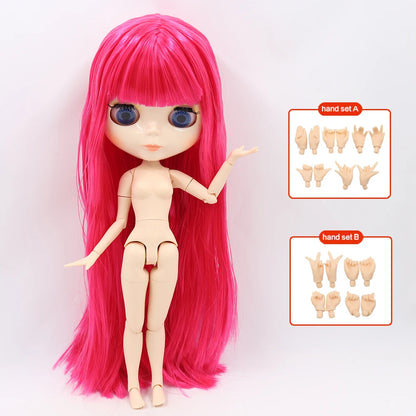 ICY DBS Blyth Doll Joint Body 30CM BJD Toy White Shiny Face and frosted Face with Extra Hands AB and Panel 1/6 DIY Fashion Doll