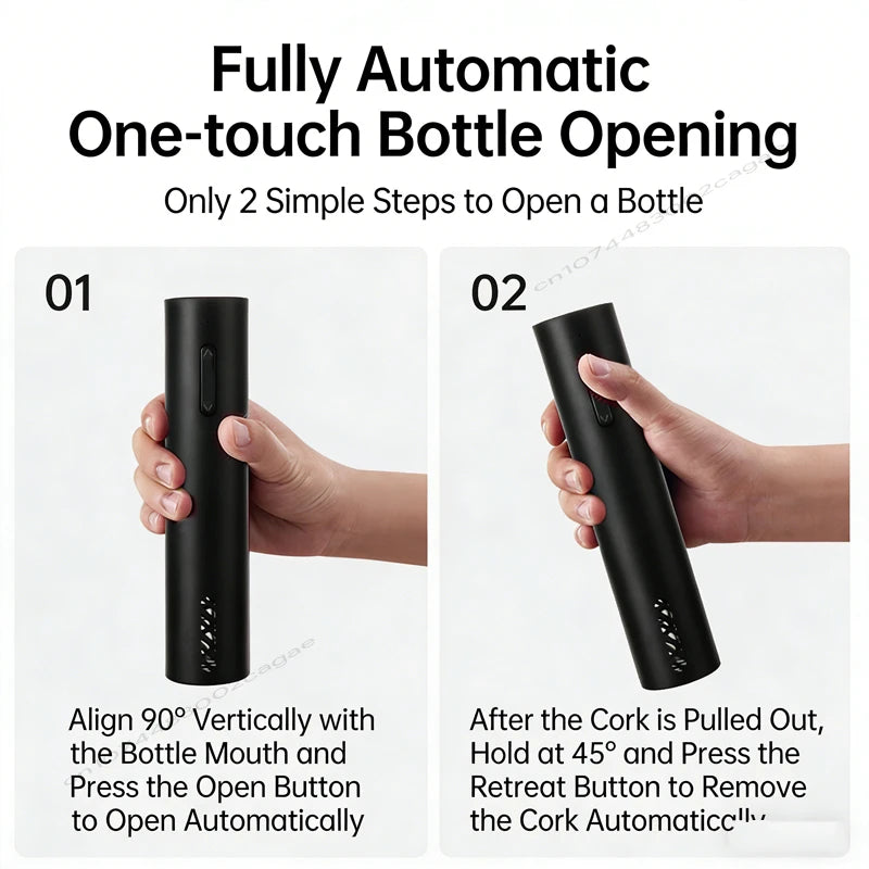 Electric Wine Bottle Opener Charged Automatic Reusable Easy Carry Red Wine Opener Gift for Waiter Women Home Kitchen Party Bar