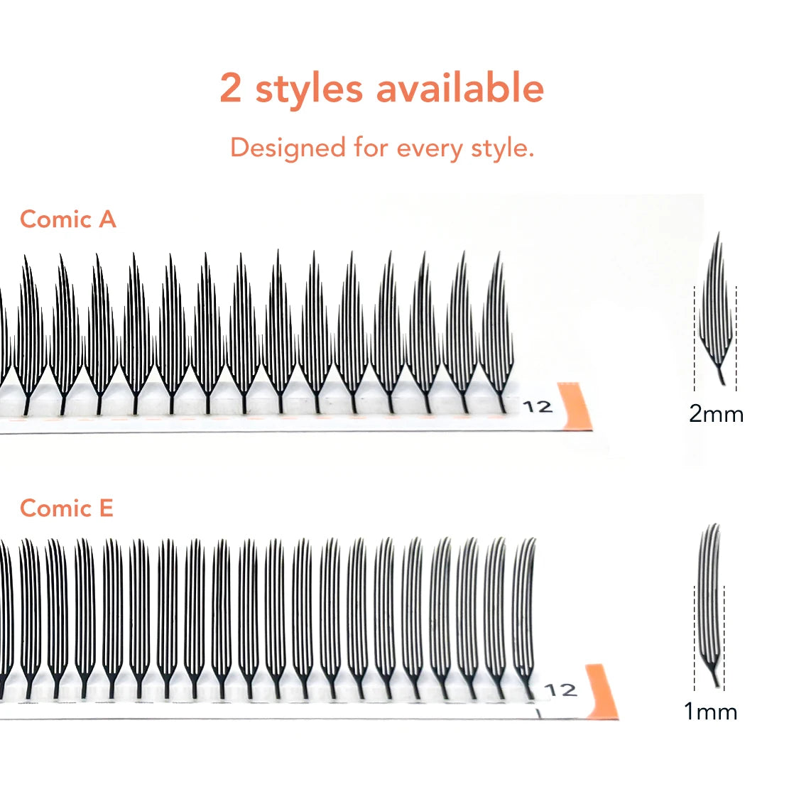 DIYDAY Narrow Anime Spire Lashes Premade Fans for Eyelash Extension Comic Spike False Mink Lashes Daily Natural Makeup Tool