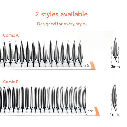 DIYDAY Narrow Anime Spire Lashes Premade Fans for Eyelash Extension Comic Spike False Mink Lashes Daily Natural Makeup Tool