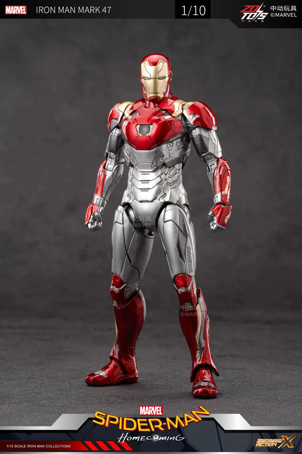 ZD Iron Man Figure Legends Iron Man Mk41 Mk47 Tank MK24 Iron Patriot 2.0 MK35 Red Snapper 1/10 Scale Iron Man Collections Gift