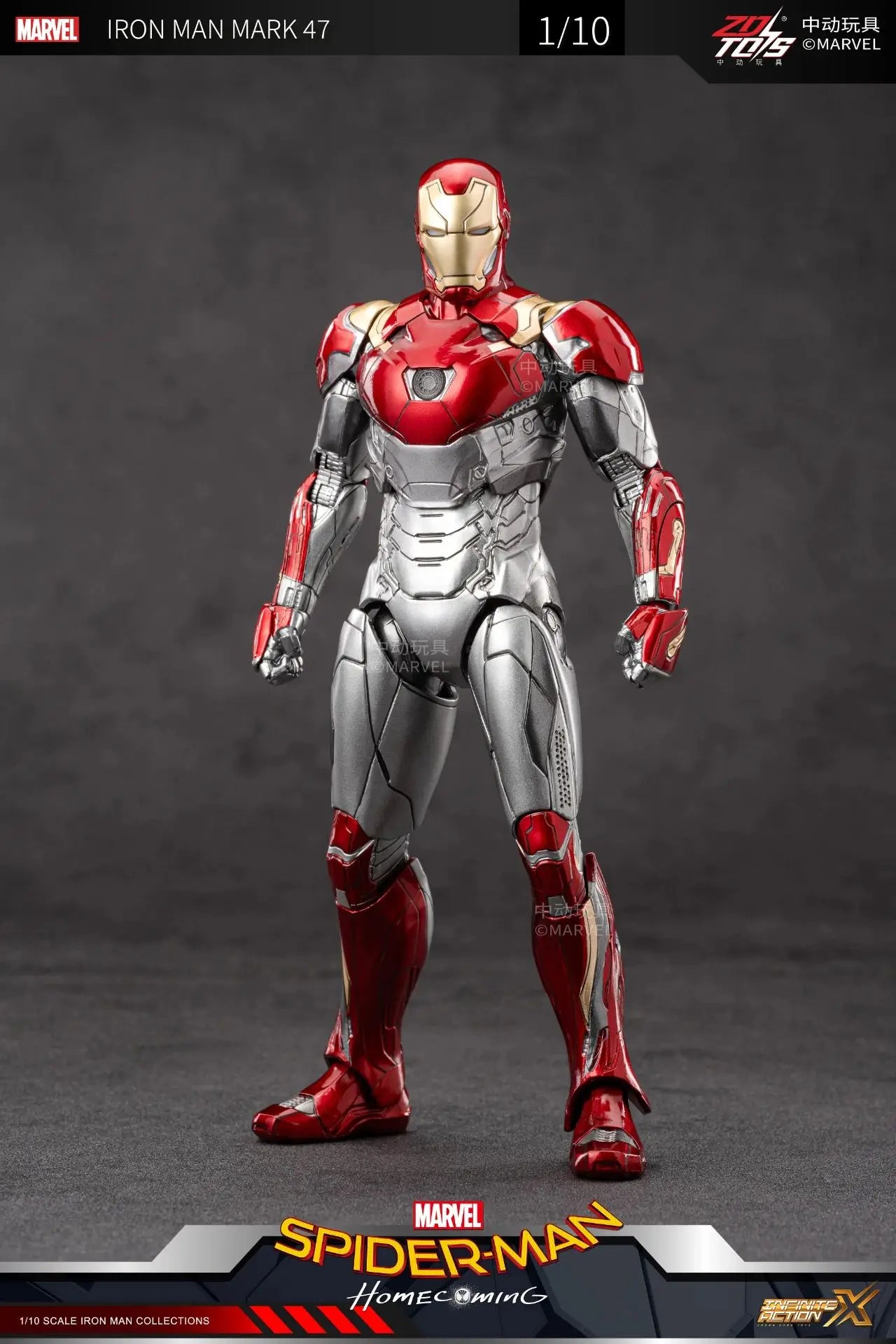 ZD Iron Man Figure Legends Iron Man Mk41 Mk47 Tank MK24 Iron Patriot 2.0 MK35 Red Snapper 1/10 Scale Iron Man Collections Gift