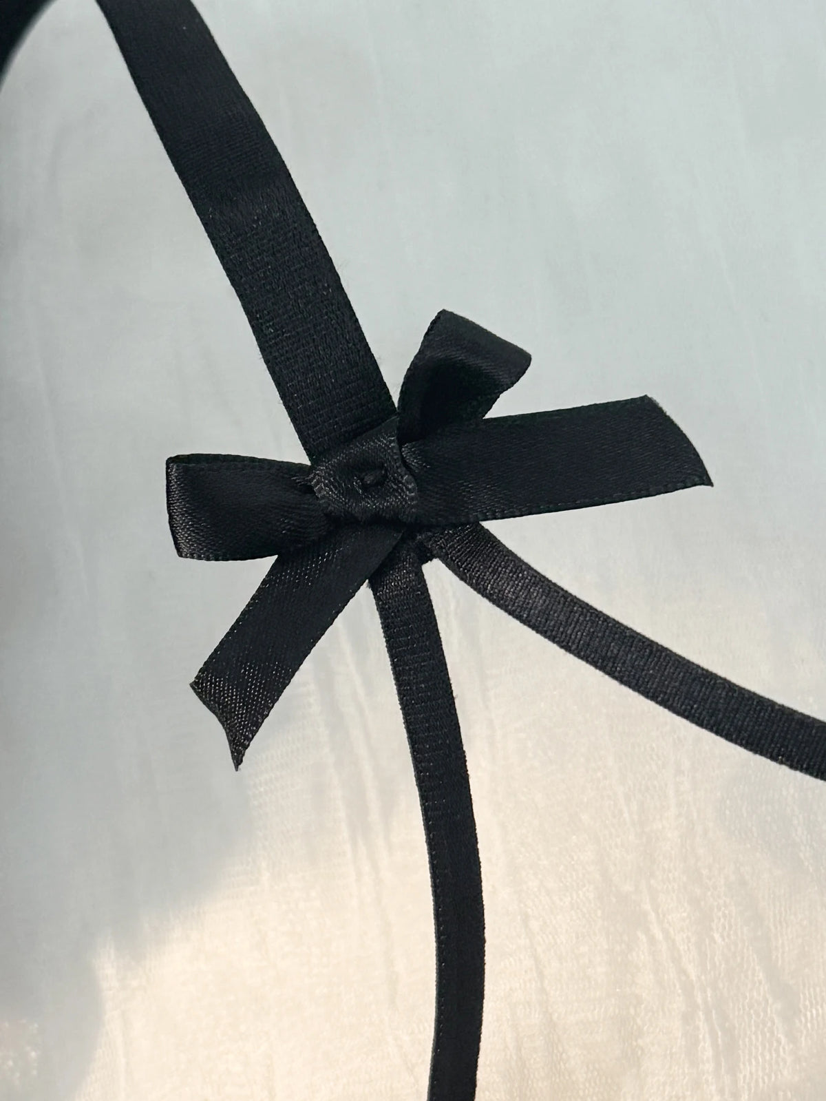 Black Bow Two-Piece Lingerie Set
