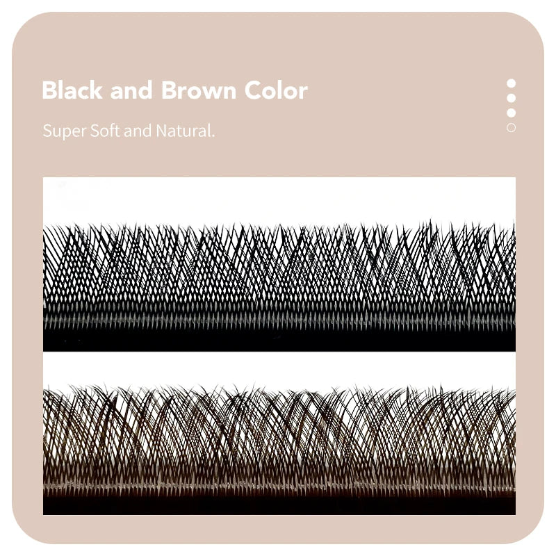 DIYDAY YY Shape Eyelash Extension C D L LU(M) N Curl Brown Lash Natural Soft Premade Volume Fans Two Tips Y-Shaped False Eyelash