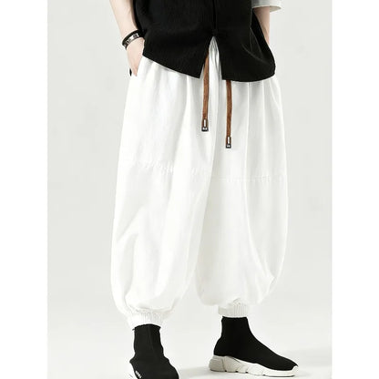 FGKKS Brand New Men Pants Fashion Korean Style Harem Loose Style Cotton Pants Male Outdoor Spring Man Solid Trousers