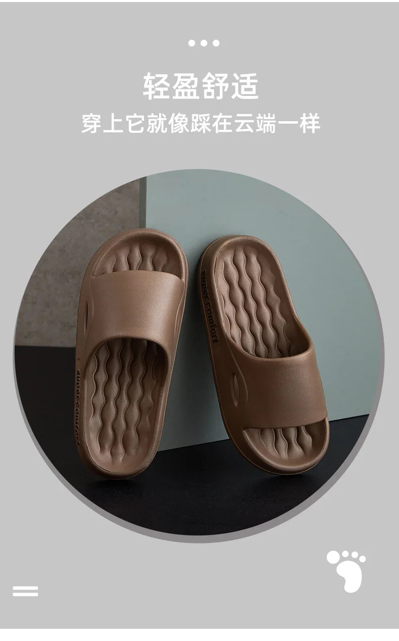Fashion Men's Summer Ligtweight EVA Indoor Home Sandals Slippers Shoes Men Slippers Outdoor Students Women Comfortable Slides