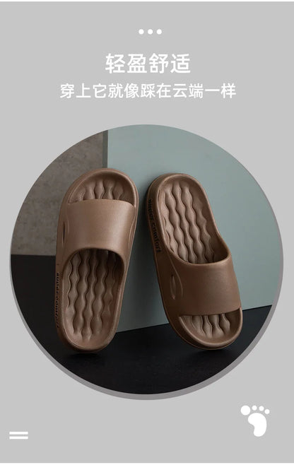 Fashion Men's Summer Ligtweight EVA Indoor Home Sandals Slippers Shoes Men Slippers Outdoor Students Women Comfortable Slides