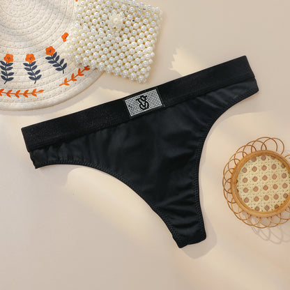 Women's High-Waist Lace Thong Panties