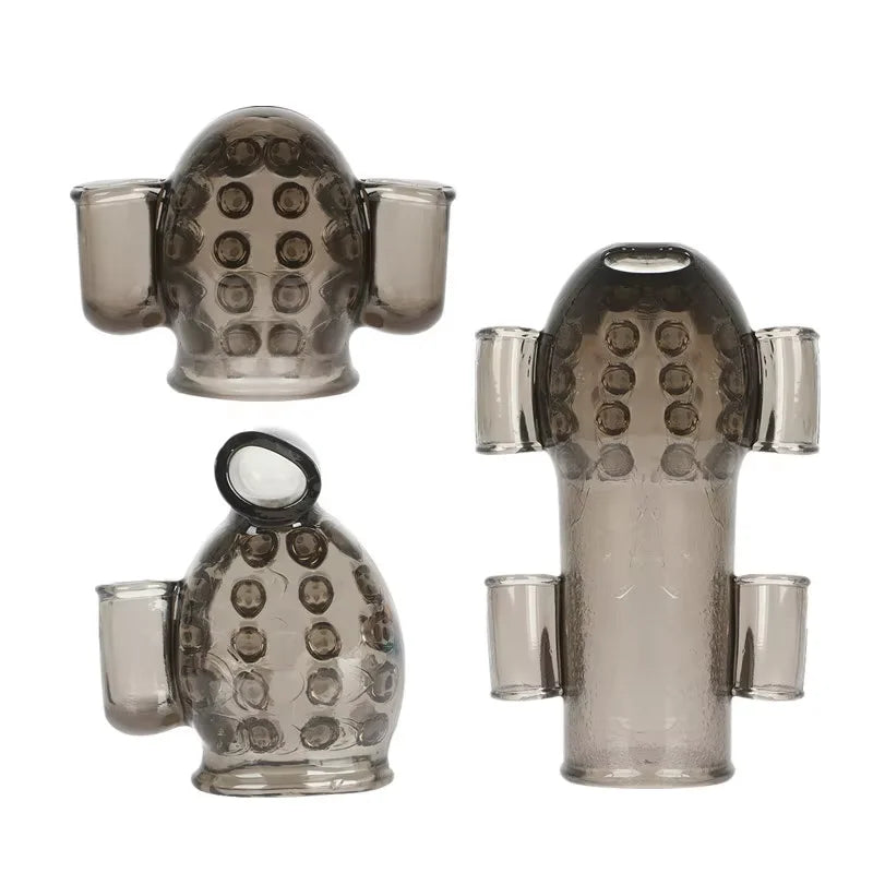 Penis Trainer Glans Vibrator Penis Sleeve Enhancement Delay Lasting Glans Trainer Erection Male Masturbation Sex Toys for Men