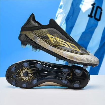 New Men Soccer Shoes Match Adult Cleats Football Boots Breathable Non Slip Training Outdoor Sport Boys Long Spikes Comfortable