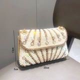 Women's Crystal Rhinestone Metallic Clutch Bag – Evening & Party, 3 Colors - TRYSHOPPY