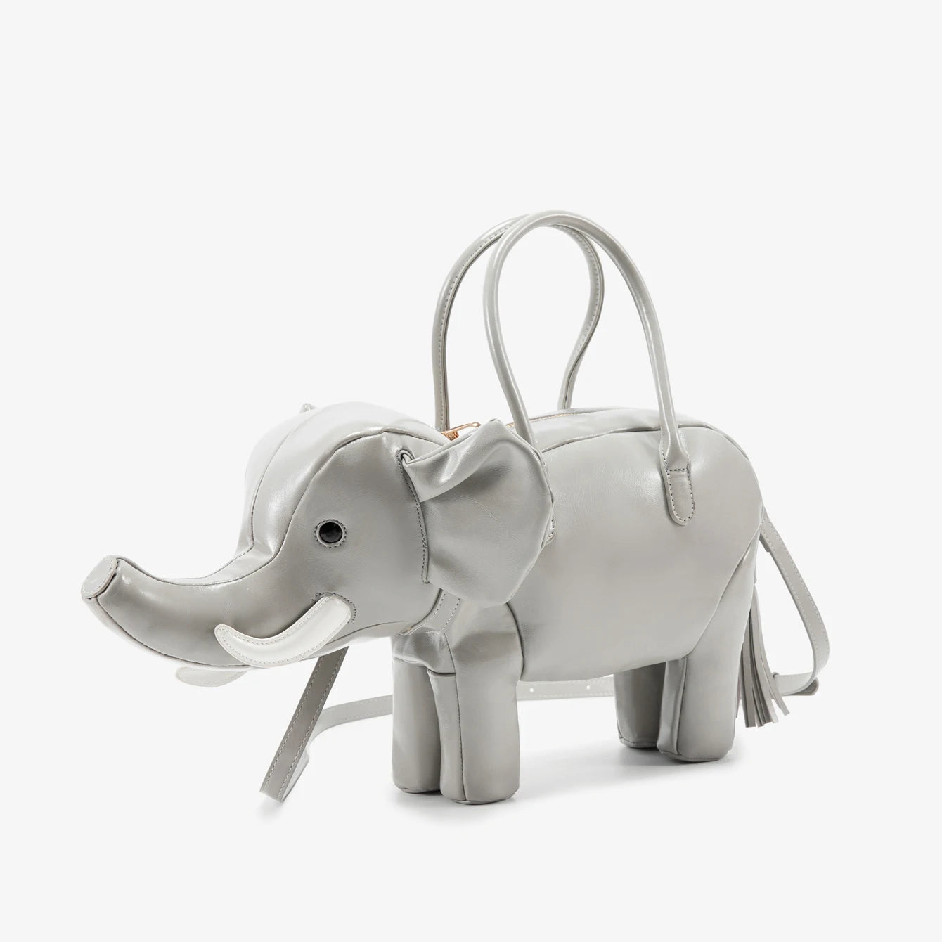 Women's Rhino-Shaped Faux Leather Shoulder Bag – Novelty Handbag, 6 Colors - TRYSHOPPY