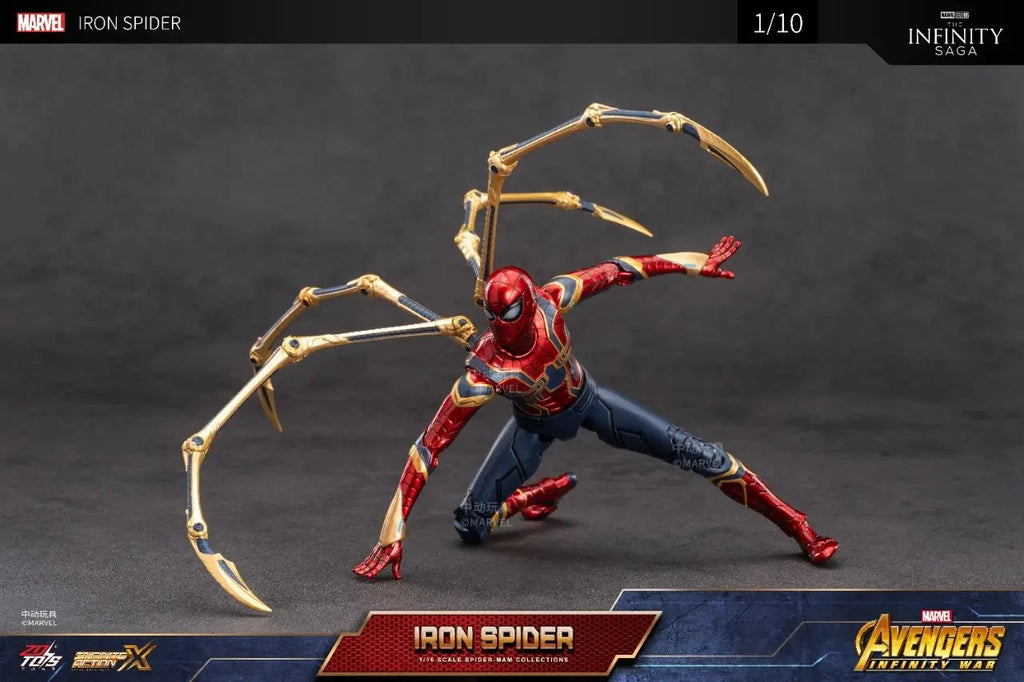 ZD Toy Spider Man No Way Home Marvel legends 1/10 Peter Parker Gold Black Red Model Action Figure Adult Collectible Toy