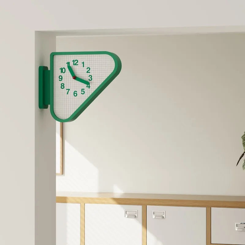 Luxury Triangle Wall Clock Corner Double Sided Wall Clock Creative Art Living Room Clocks Kitchen Bedroom Watch Home Decor