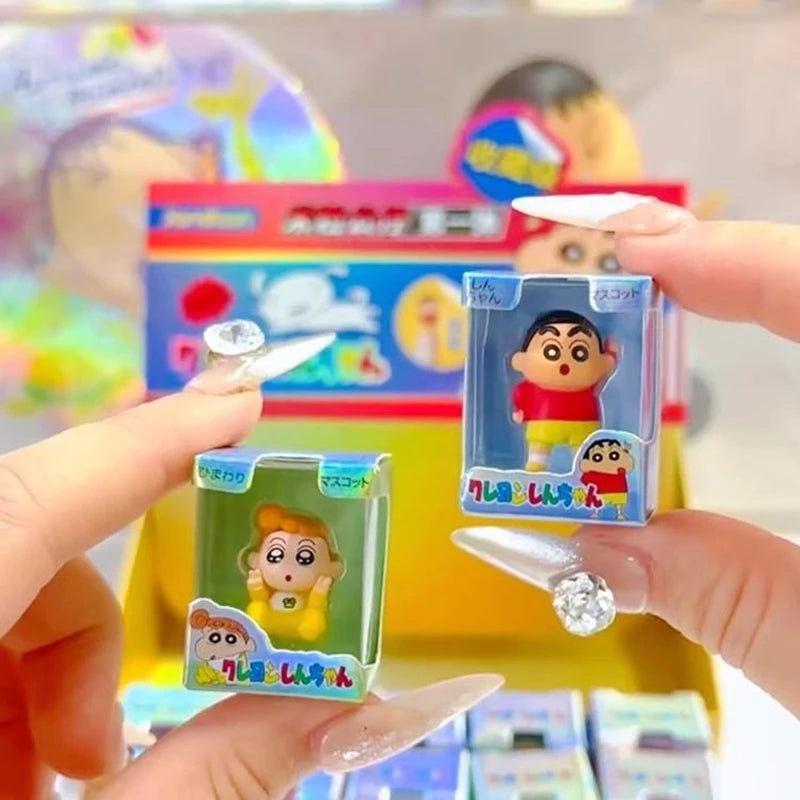 Original JANDOOM Crayon Shin-chan Blind box Shin chan Anime Figure Rice grain Doll Mini Figure Cute Cartoon Model Kids Toys Gift