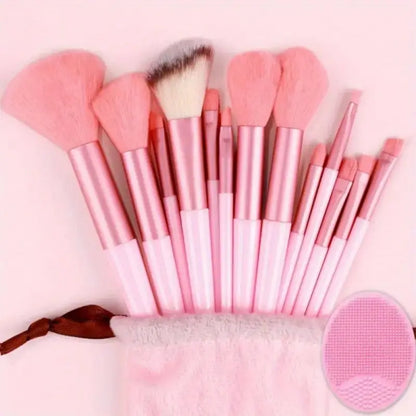 Professional Makeup Brush Set with Sponge & Storage Options