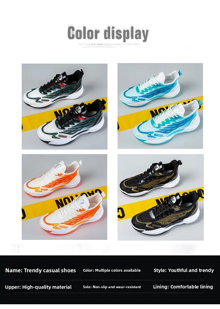 Men's Running Shoes Breathable Mesh Lightweight Comfortable Casual Travel Shoes Soft Bottom Anti-slip Wear-resistant Sports S...