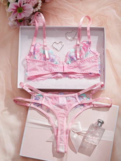 Women's Lace Push-Up Bra & Panty Set