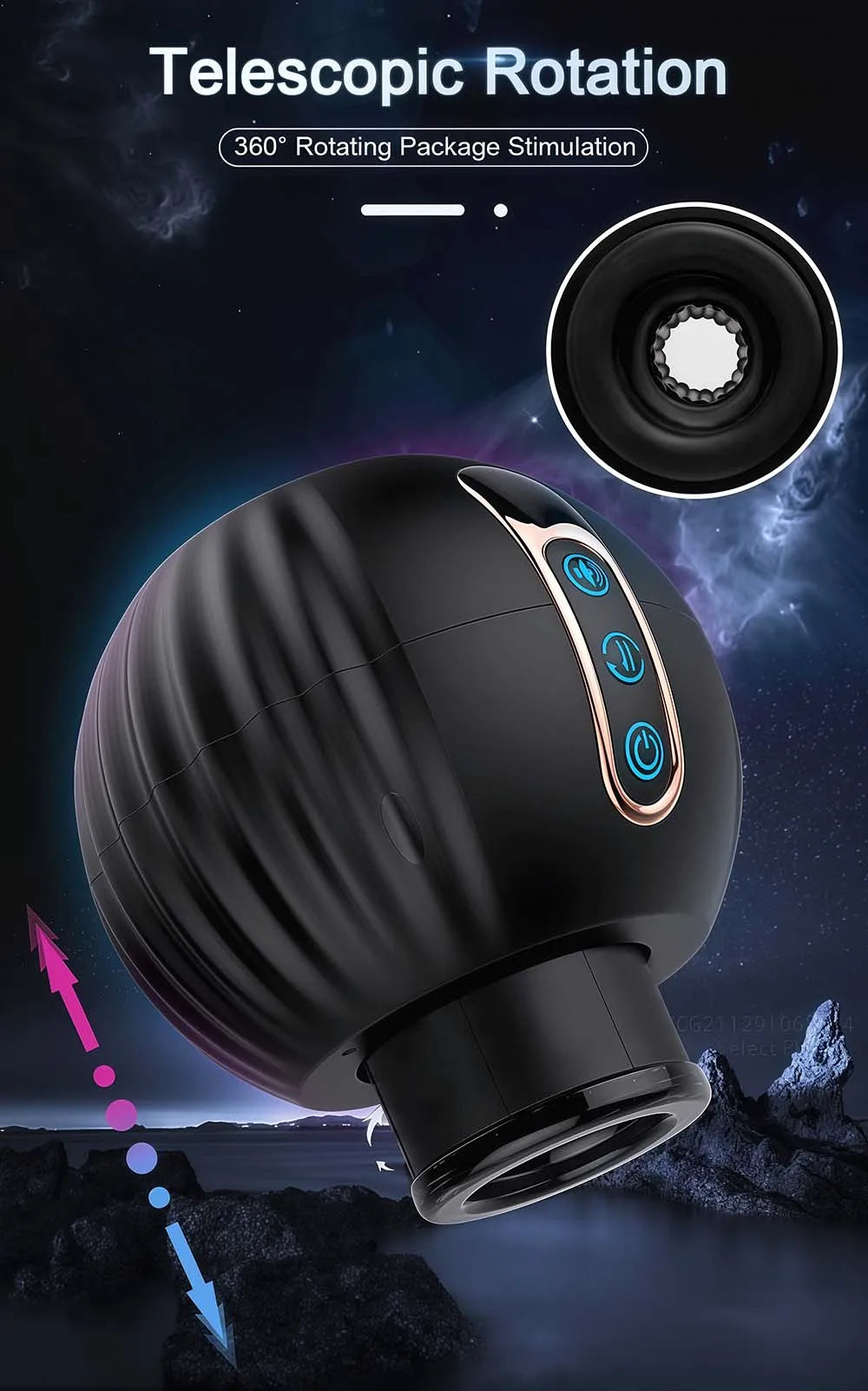 Automatic Male Masturbator Telescopic Rotation Vagina Masturbation Adults Sex Toys for Men Piston Open-ended Mastubators Cup