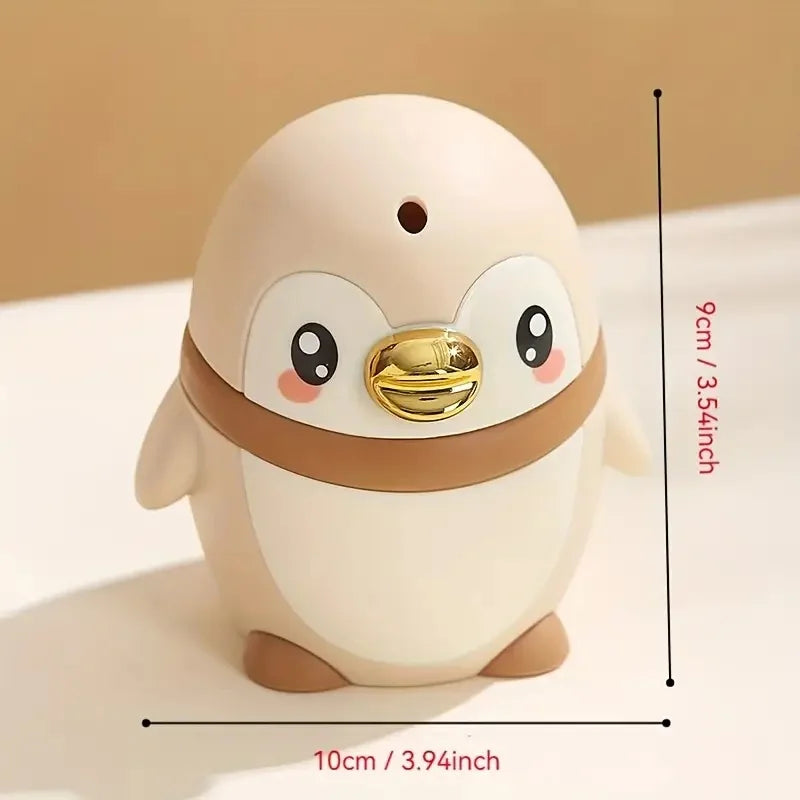 Automatic Push-Out Toothpick Dispenser - Cute Penguin-Shaped Portable Toothpick Holder Plastic Case Adults Penguin Design