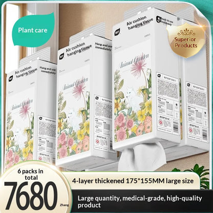3PCS Family Pack 4-Layer Thickened and Enlarged 1280 Large Capacity Napkins with No Dropping, Absorbent Hanging Face Towels