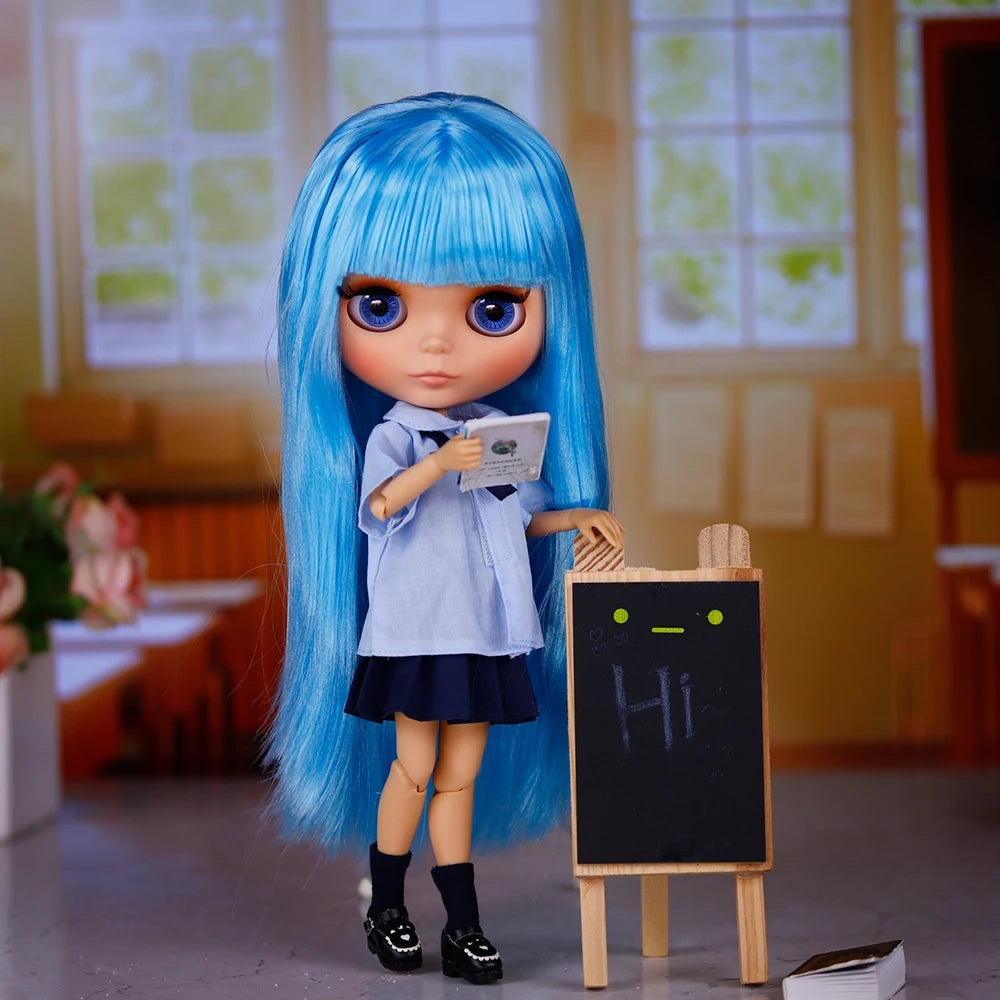ICY DBS Blyth Doll BJD Joint Body tan Skin Matte Face New face Set Doll 1/6 30cm Gift Anime SD