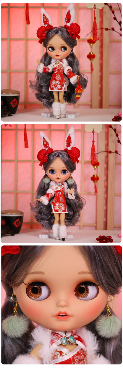 ICY DBS Blyth Doll 1/6 Clothing Joint Body Princess Dress Casual Clothing Toy Gift