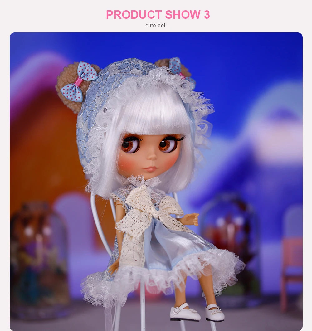 ICY DBS Blyth Doll BJD Joint Body tan Skin Matte Face New face Set Doll 1/6 30cm Gift Anime SD