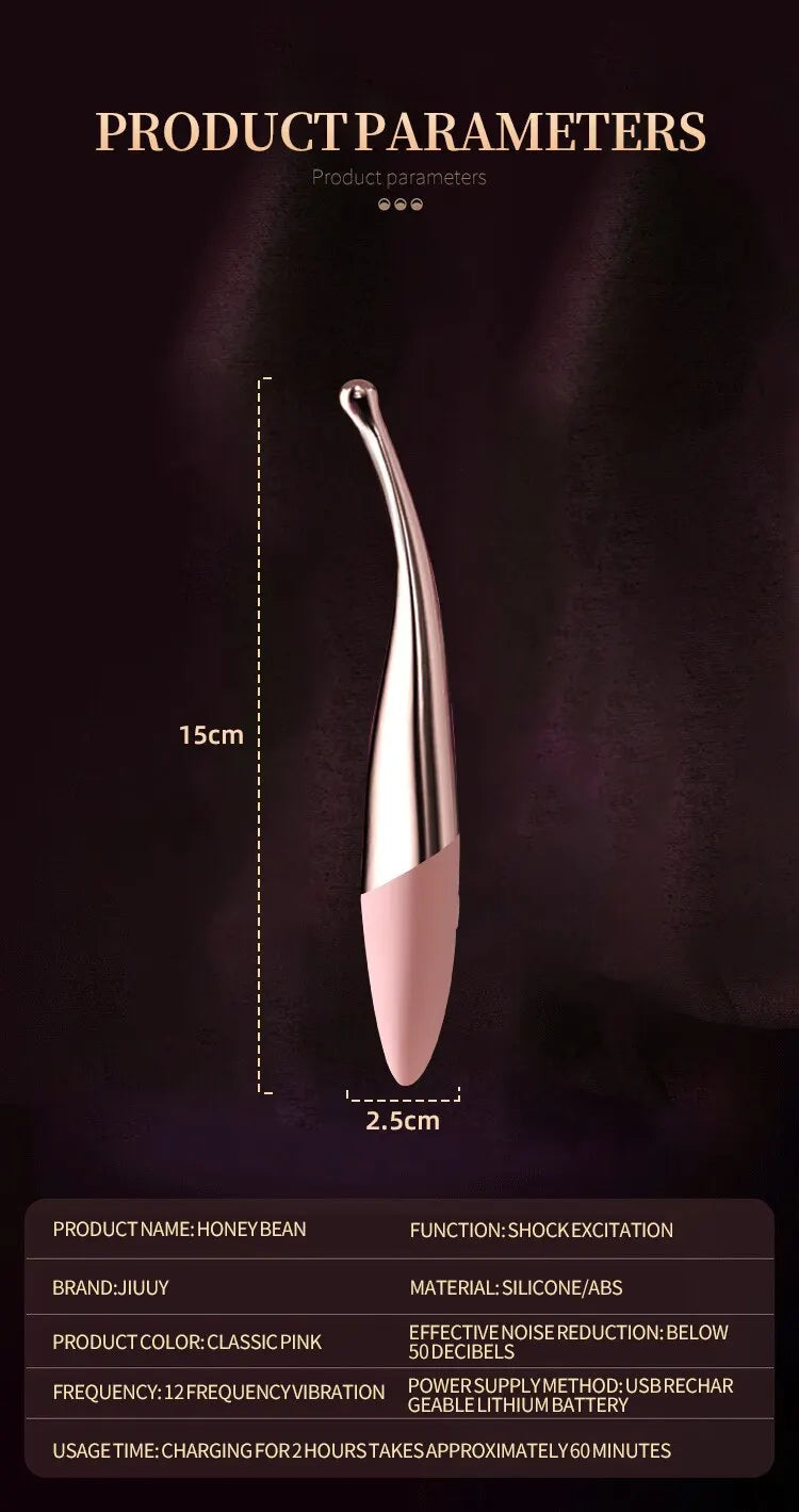 G-point Vibrator Used for Female Magnetic Honey Bean Stimulation Vibrator Multi Frequency Ultrasonic Vibration Charging Female V