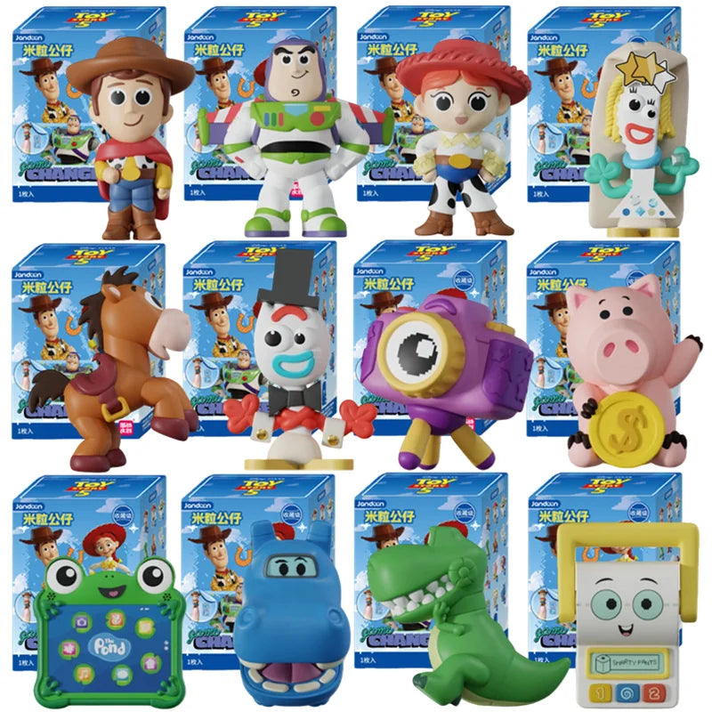 Jandoon Toy Story Blind Box woody jessie buzz light year bullseye forky rex snappy Toys Doll Cute Grain Figurine Toy Gift