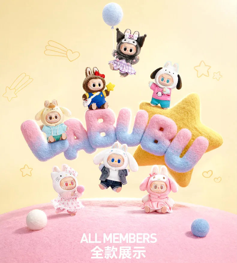 POP MART Labubu Monsters Sanrio Characters Series Vinyl Plush Mystery Guess bagBlind Box Anime Figure Soft Toy for Desktop Decor