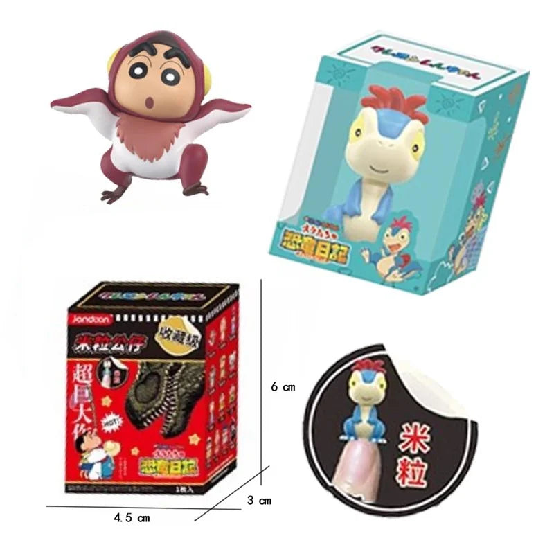Original JANDOOM Crayon Shin-chan Blind box Shin chan Anime Figure Rice grain Doll Mini Figure Cute Cartoon Model Kids Toys Gift