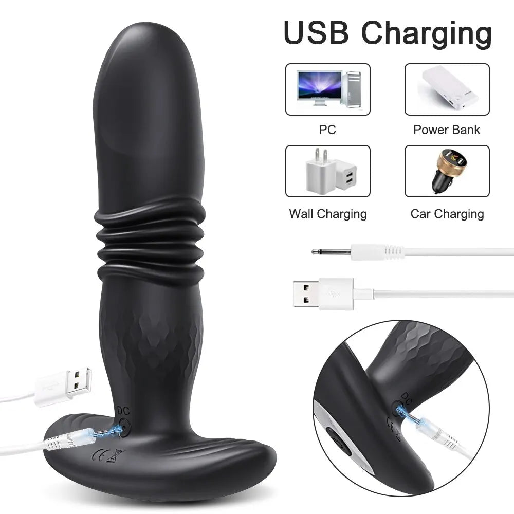 App-Controlled Telescopic Anal Massager