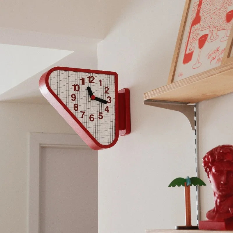 Luxury Triangle Wall Clock Corner Double Sided Wall Clock Creative Art Living Room Clocks Kitchen Bedroom Watch Home Decor