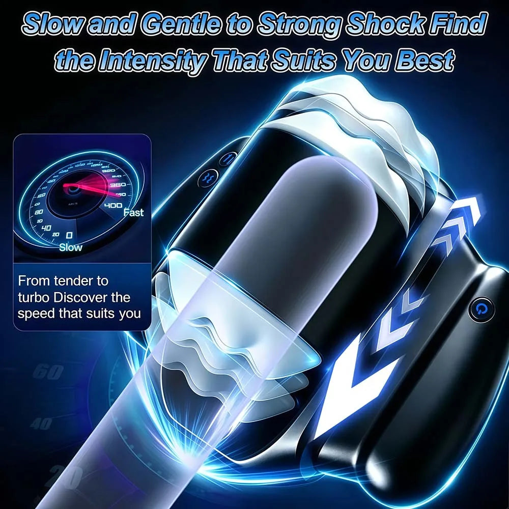 Automatic Male Masturbation Cup Telescopic Vibrating Pocket Pussy with Holder Penis Trainer Sex Machine Adult Sex Toys for Men