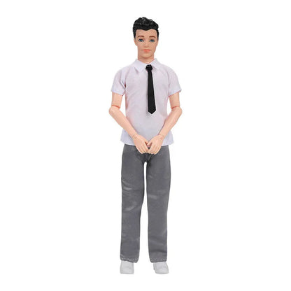 30cm Fashion Ken Doll Full Set 1/6 Multi Jonts Movable Boyfriend with Clothes Suit Children Dress Up Toys