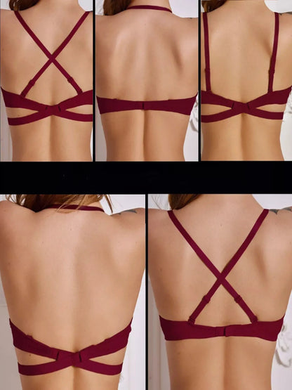 fashionable sexy push-up bra U-shaped multi-wear bralette with invisible backless underwear underwire padded Lingerie