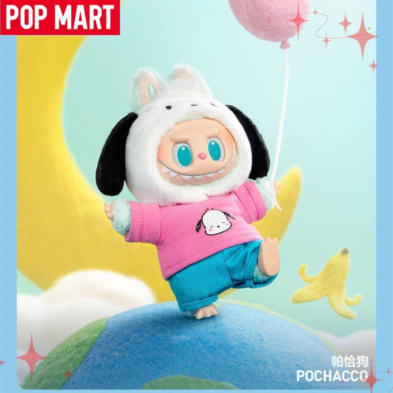 New Genuine POPMART Labubu Sanrio Hello Kitty Kuromi Plush Pendant Blind Box Holiday Gift