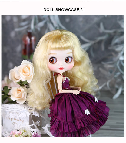 ICY DBS Blyth doll toy Simple Evening Dress Elegant Skirt Anime Costume