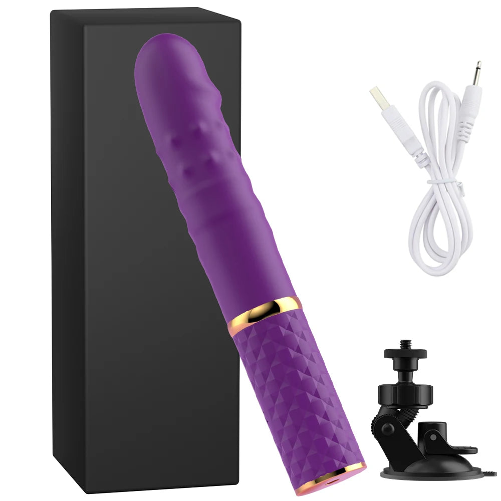 Beginner Sex Machine Telescopic Dildo Vibrator Thrusting Retractable Pussy G Spot Clitoral Anal Stimulation Sex Toys For Women