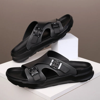 Summer Men Casual Sandals Outdoor Climbing Classic Roman Leather Beach Comfortable Trekking Hiking Fishing Fashion Slippers