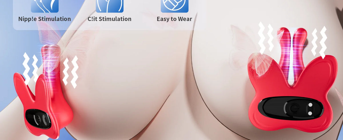 Nipple Toys Nipple Clamp Vibrator Sex Toys, APP Remote Control Adult Toys BDSM Toys 1 Pair Wearable Vibrators Feamle Sex Toy