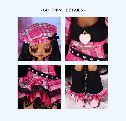 ICY DBS Blyth 1/6  Hand-Painted Doll Set Black Skin Girl Gift SD